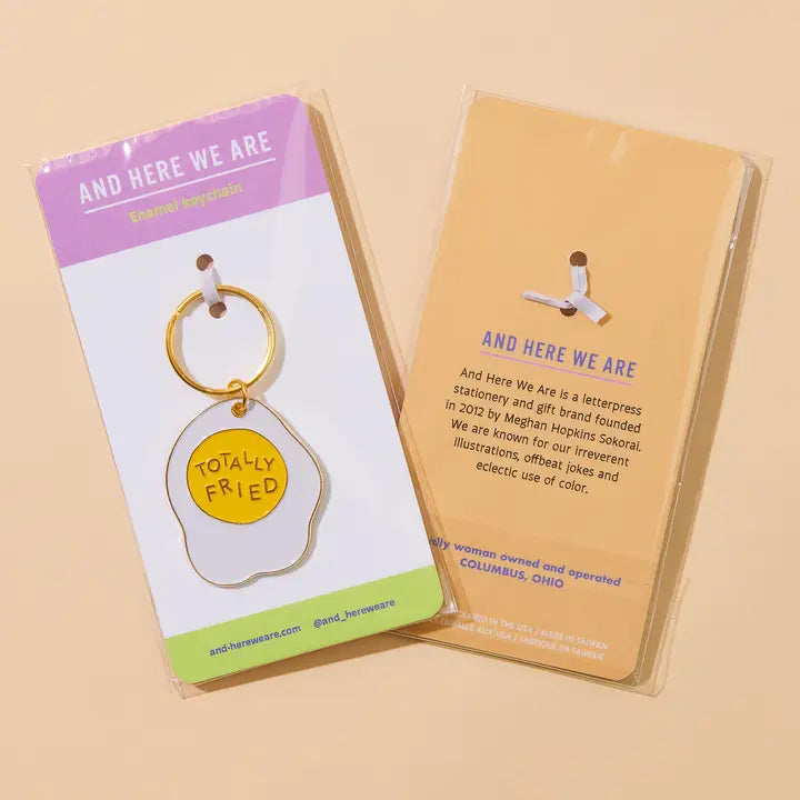 Totally Fried Egg Keychain