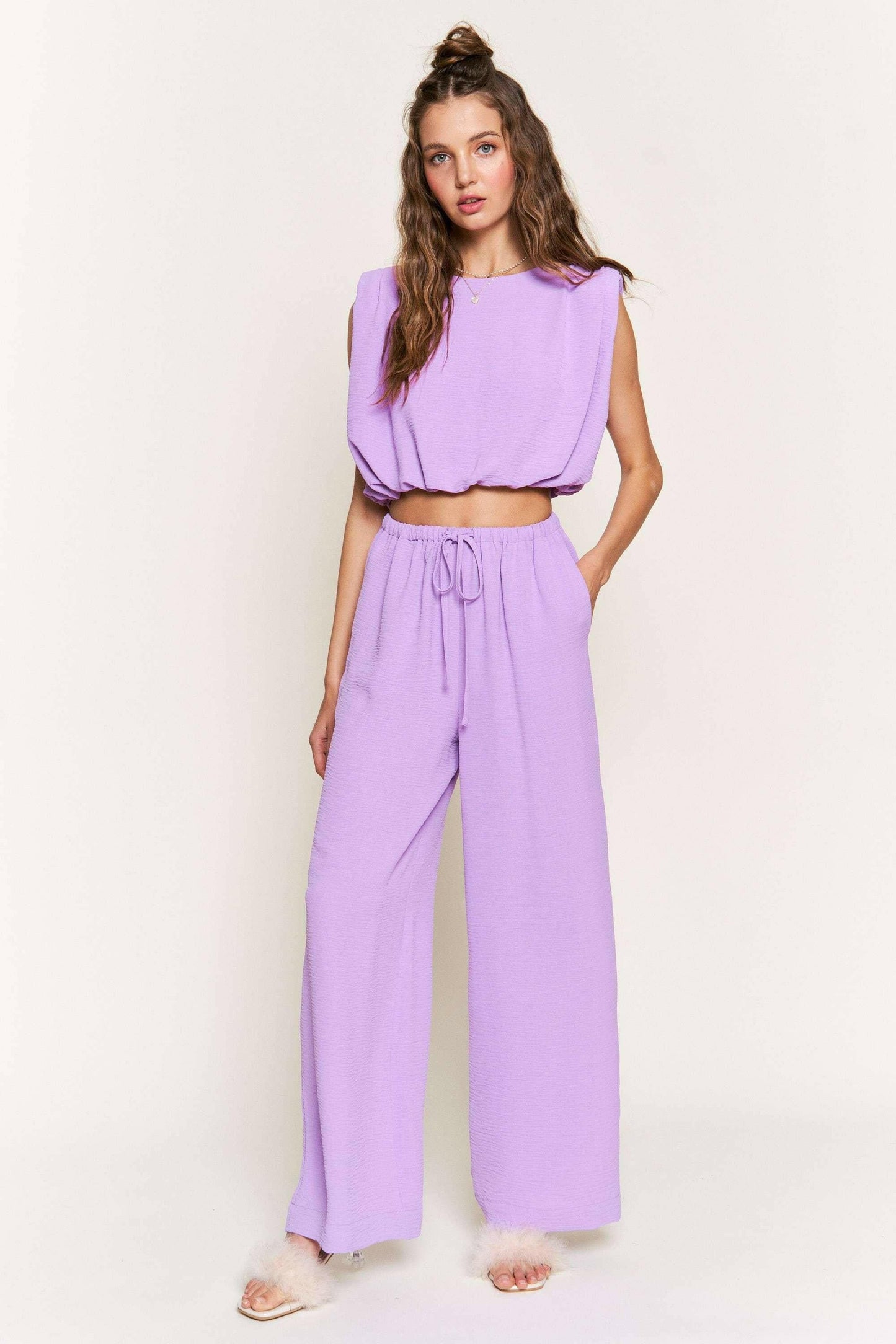 Lilac Lounge Wide Leg Pants
