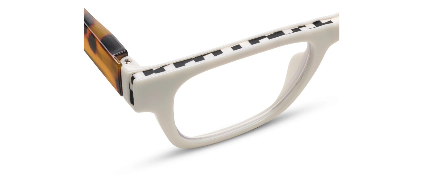 White Bernadette Reading Glasses +1.00