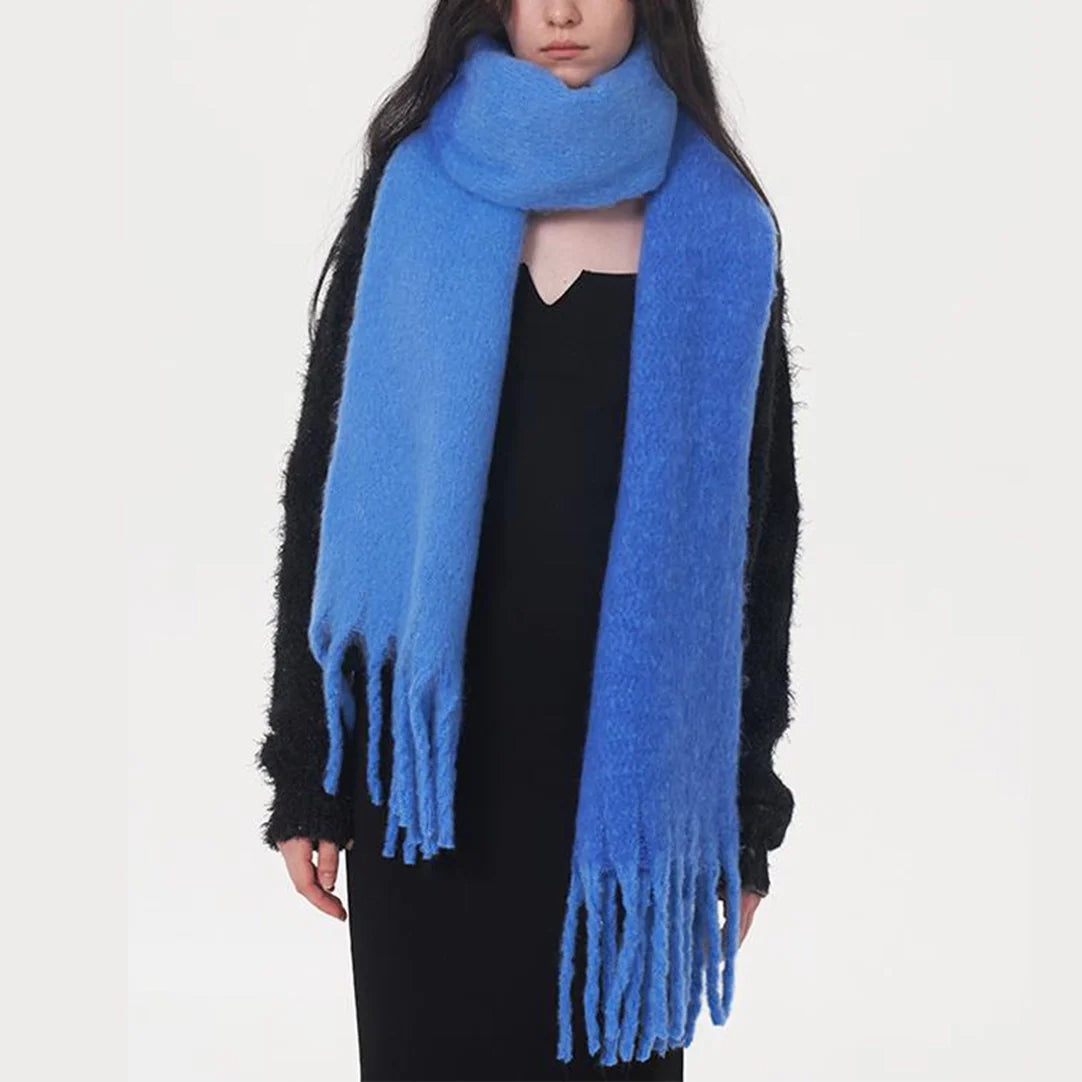 Two-Tone Knit Scarf