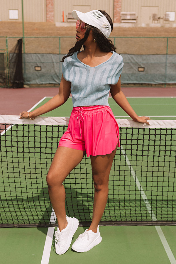 Moonlit Bay Knit Top In Airy Blue