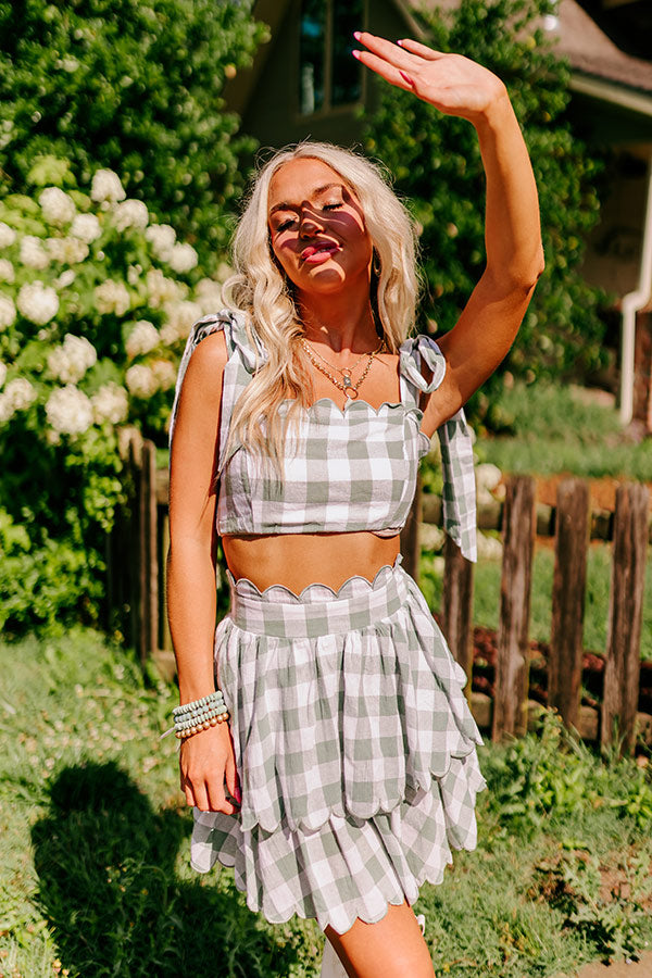 Only Good Karma Crop Top In Pear