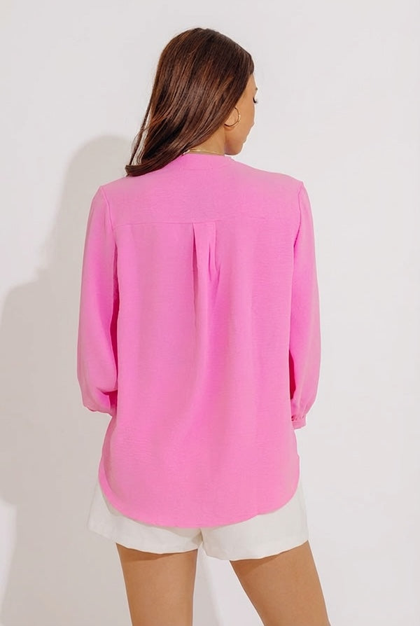 Casual Moment Shift Top in Pink