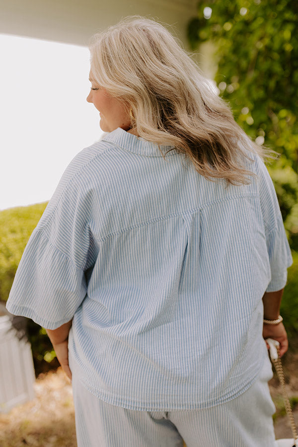 Coastal Dreams Chambray Button Up Curves