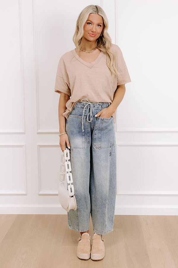Keeping It Casual Heathered Tee in Iced Mocha