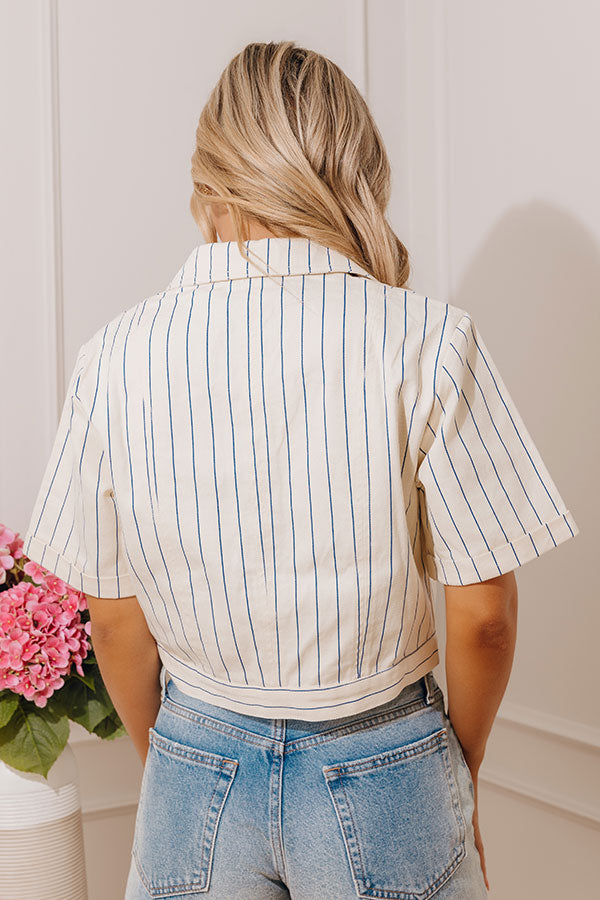 Yacht Party Stripe Denim Top