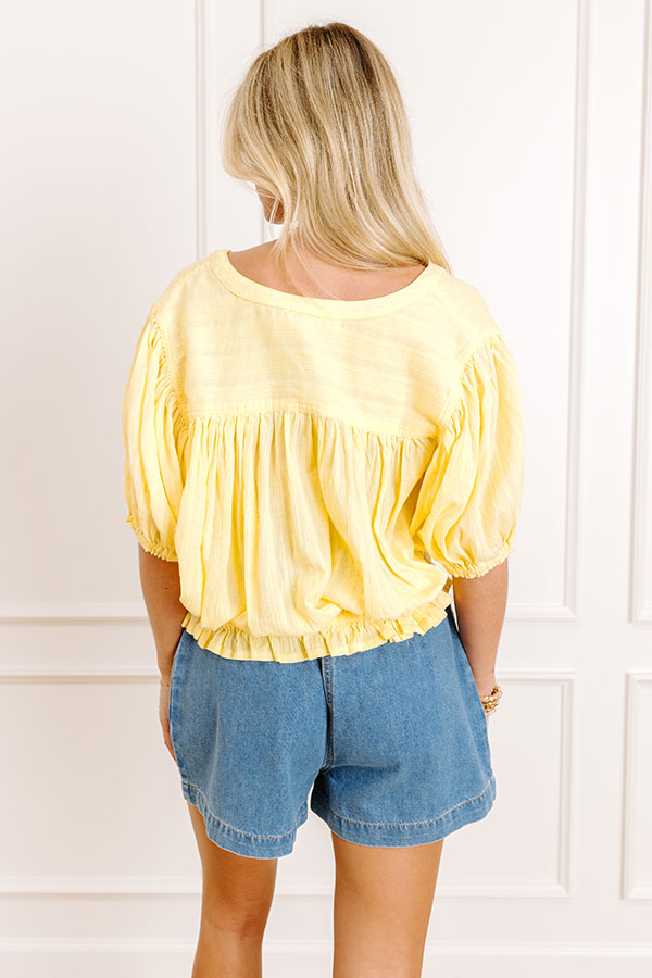 Sunny Glow Button Up Top