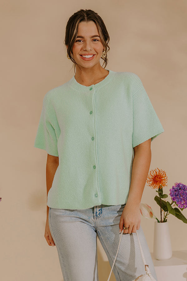Spring Ease Knit Sweater Top
