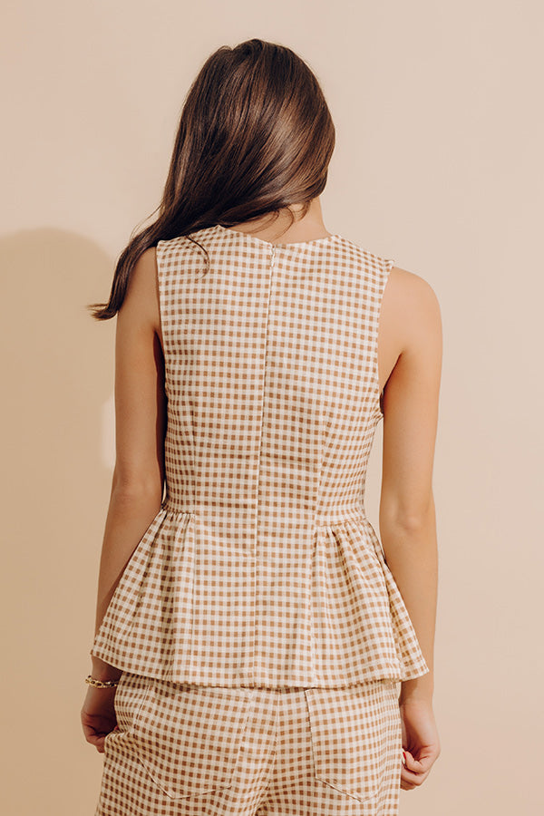 Checkered Charm Gingham Top