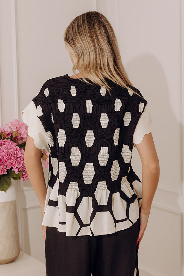 Metro City Muse Smocked Top