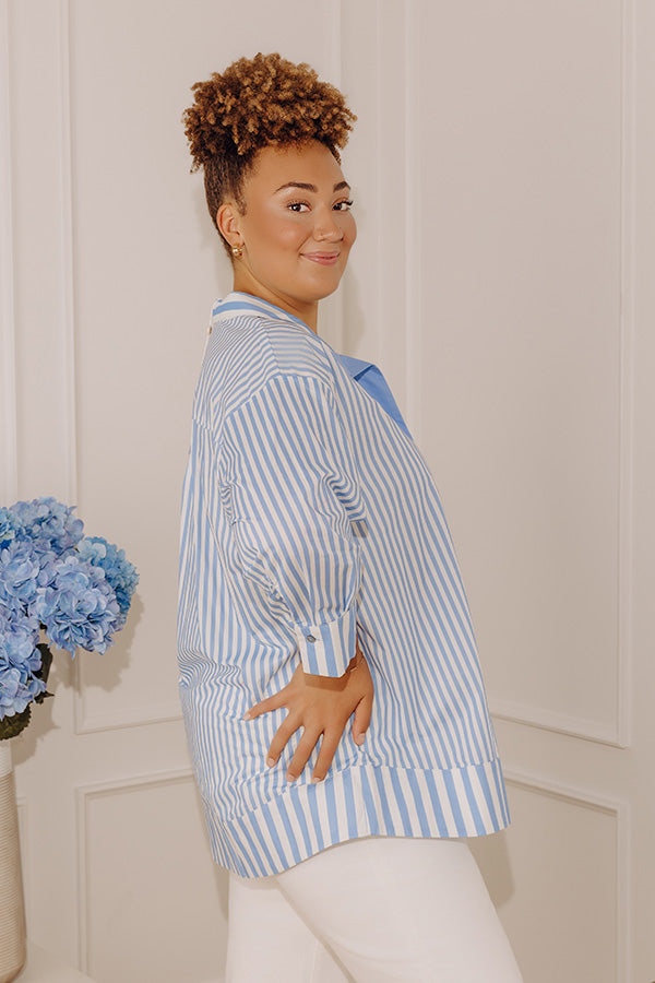 Coastline Chic Stripe Top Curves