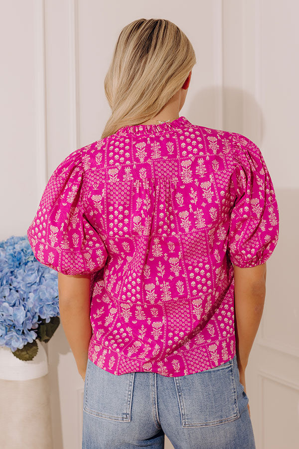 Wildflower At Heart Floral Top in Orchid