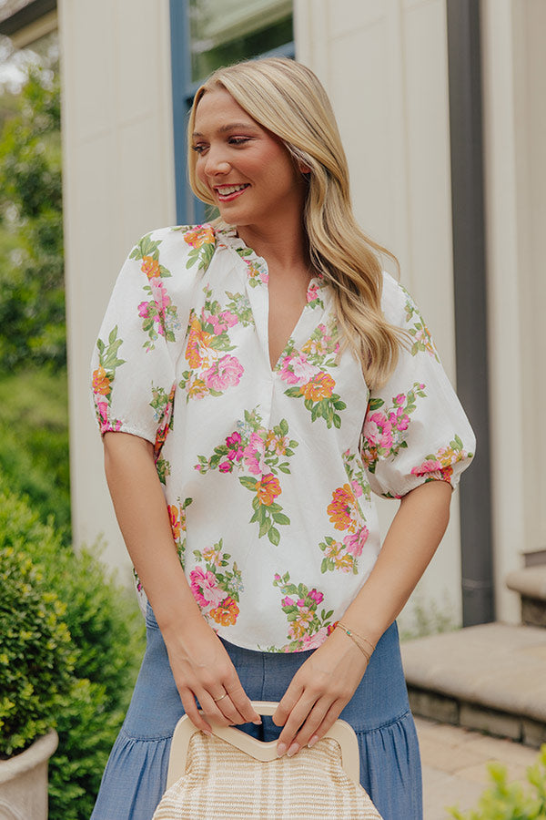 Sweet Court Floral Top