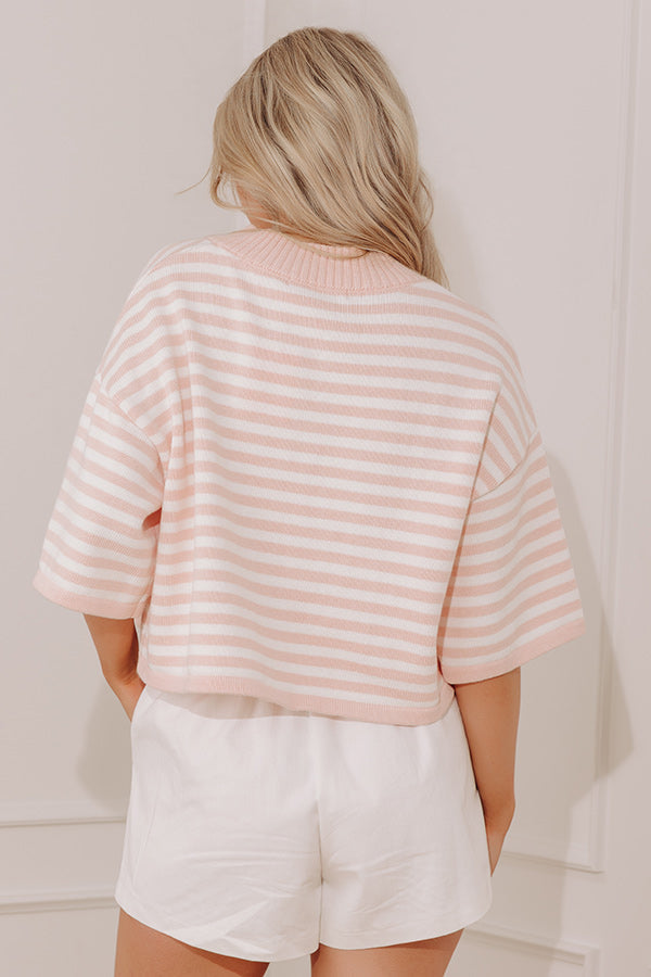 Nantucket Charm Cashmere-Blend Stripe Knit Top