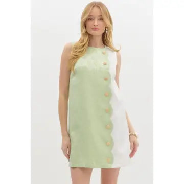 Booker Mini Dress - Green Apple