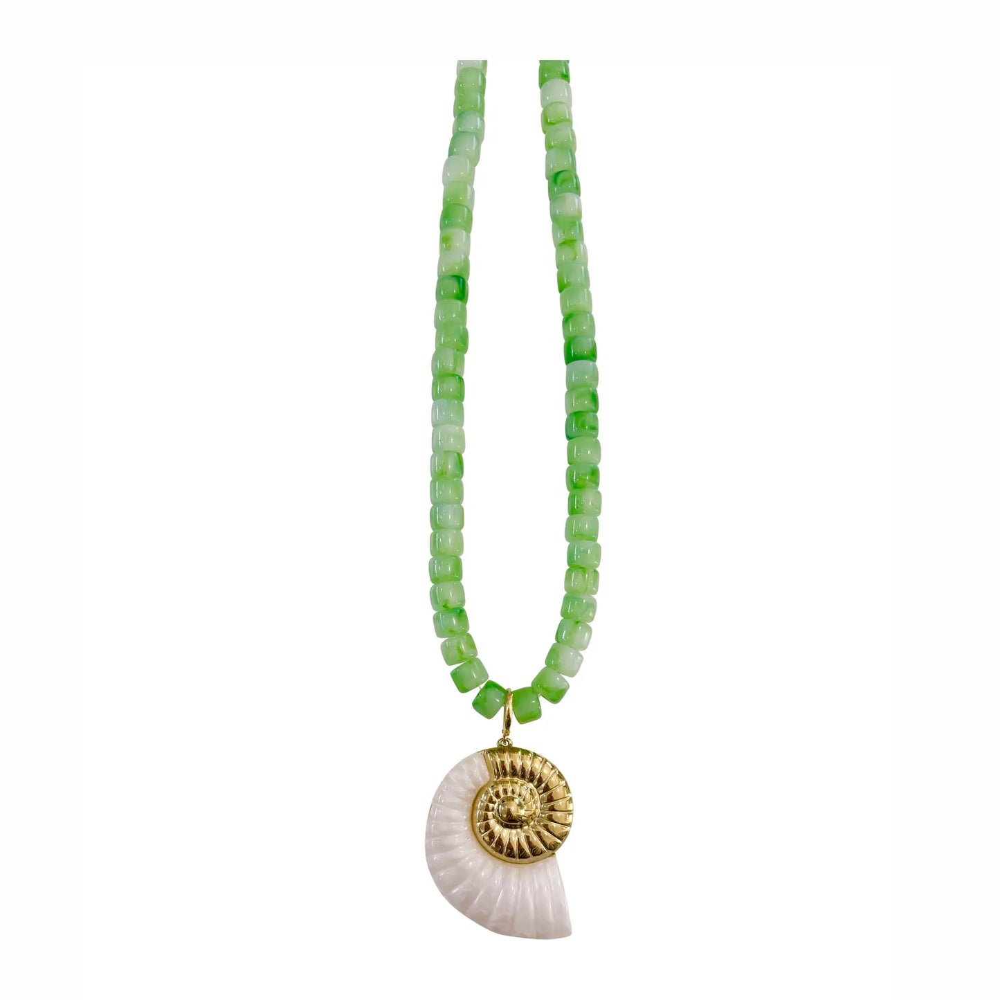 Camila Green Beaded Necklace