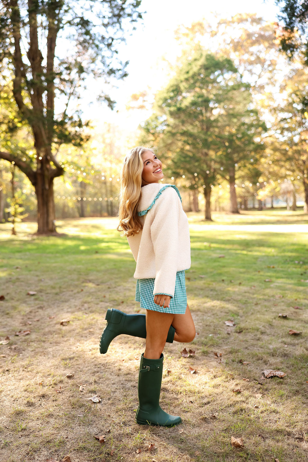 Boxer Short - Green Gingham
