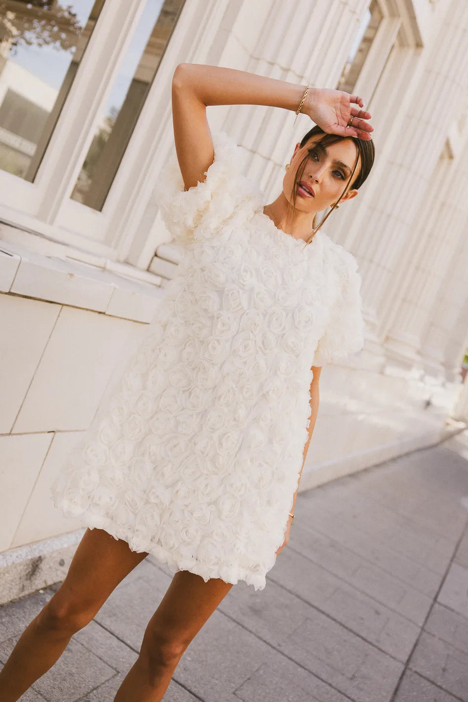 Andria Rosette Mini Dress - FINAL SALE