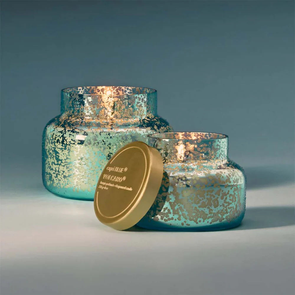 Volcano Aqua Opaline Jar Candle