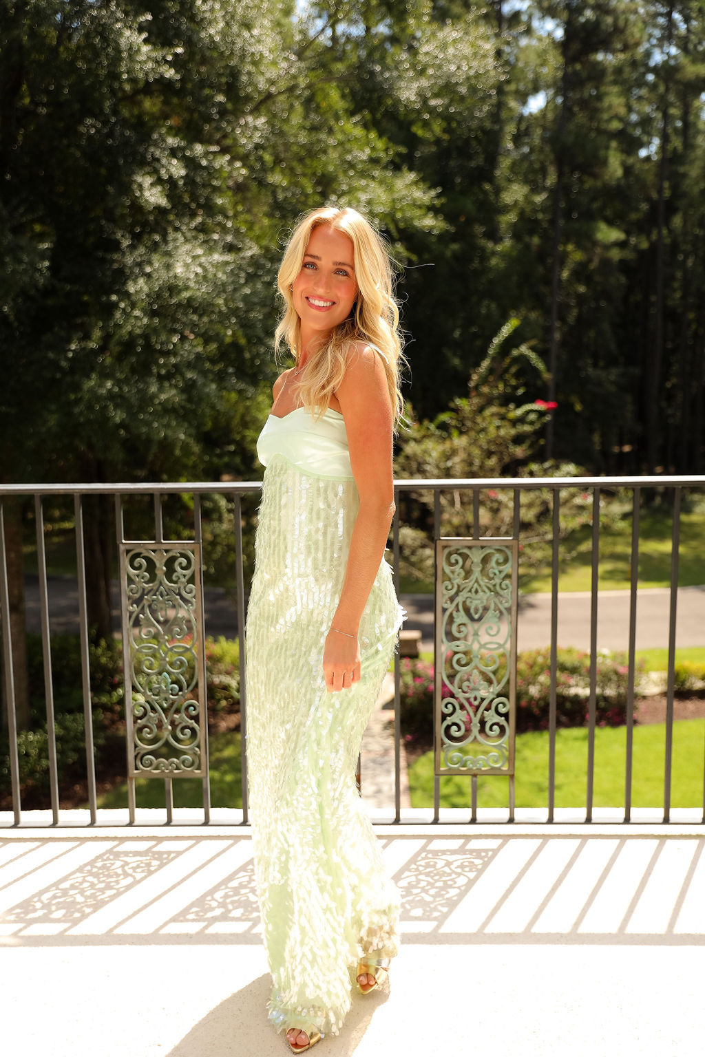 Alex Sequin Dress - Mint