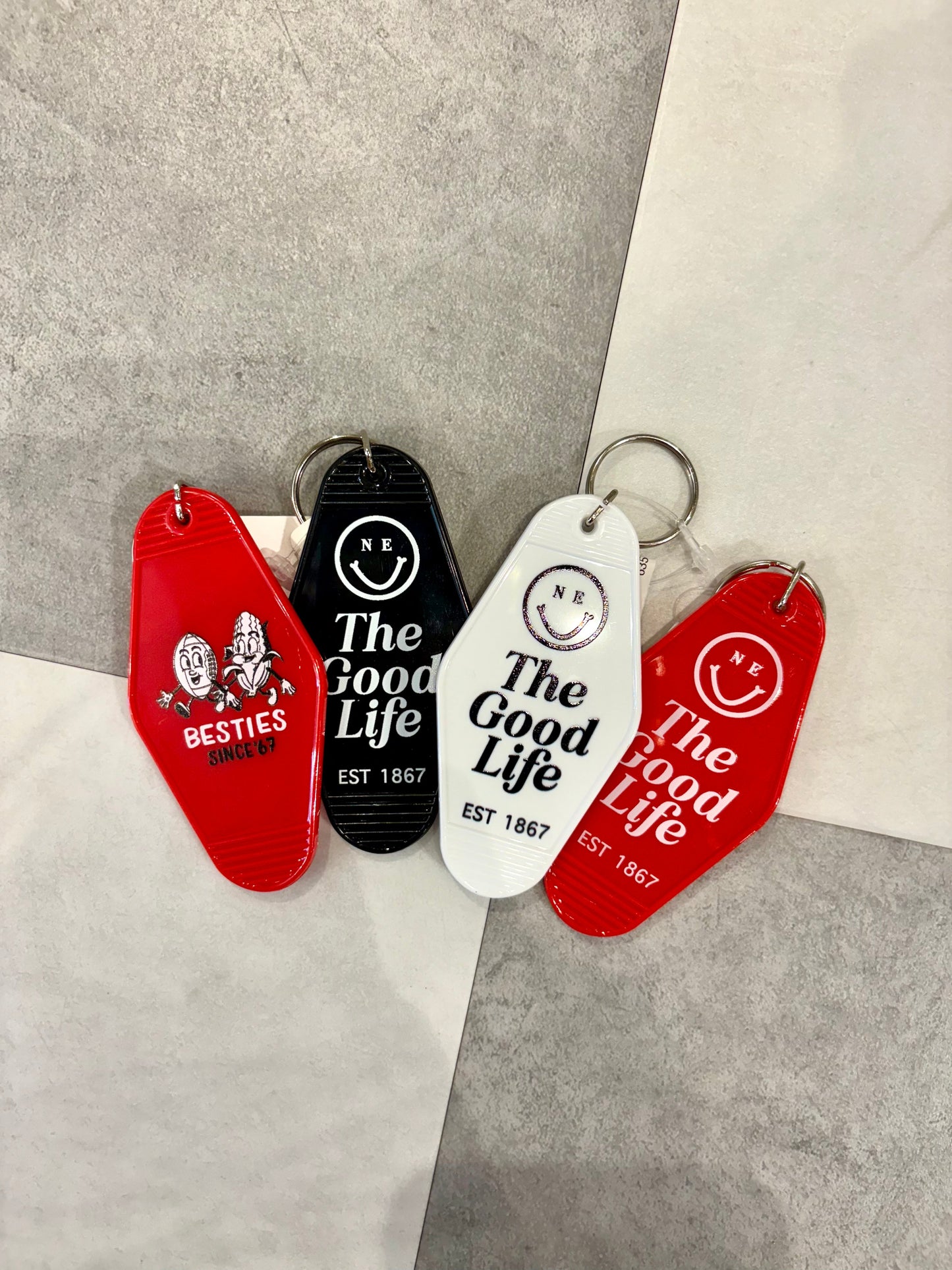 The Good Life Keychain (White)