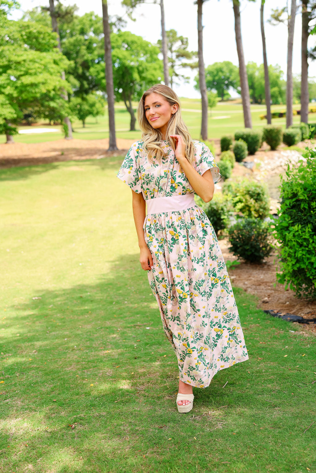 Anniston Dress - Blush Garden