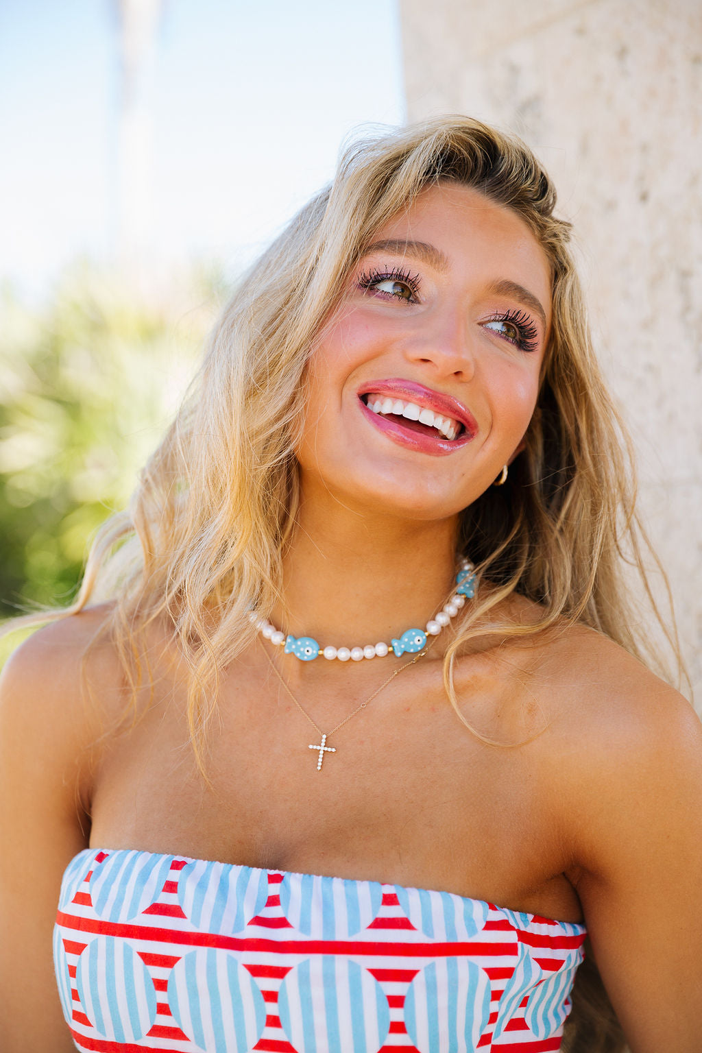 Blue Fish Necklace
