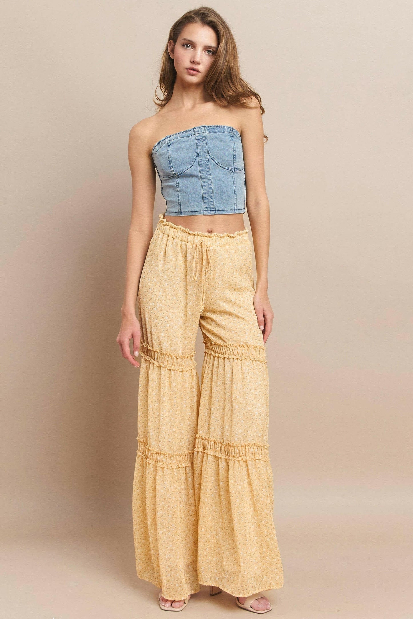 Sunset Stroll Floral Palazzo Pants