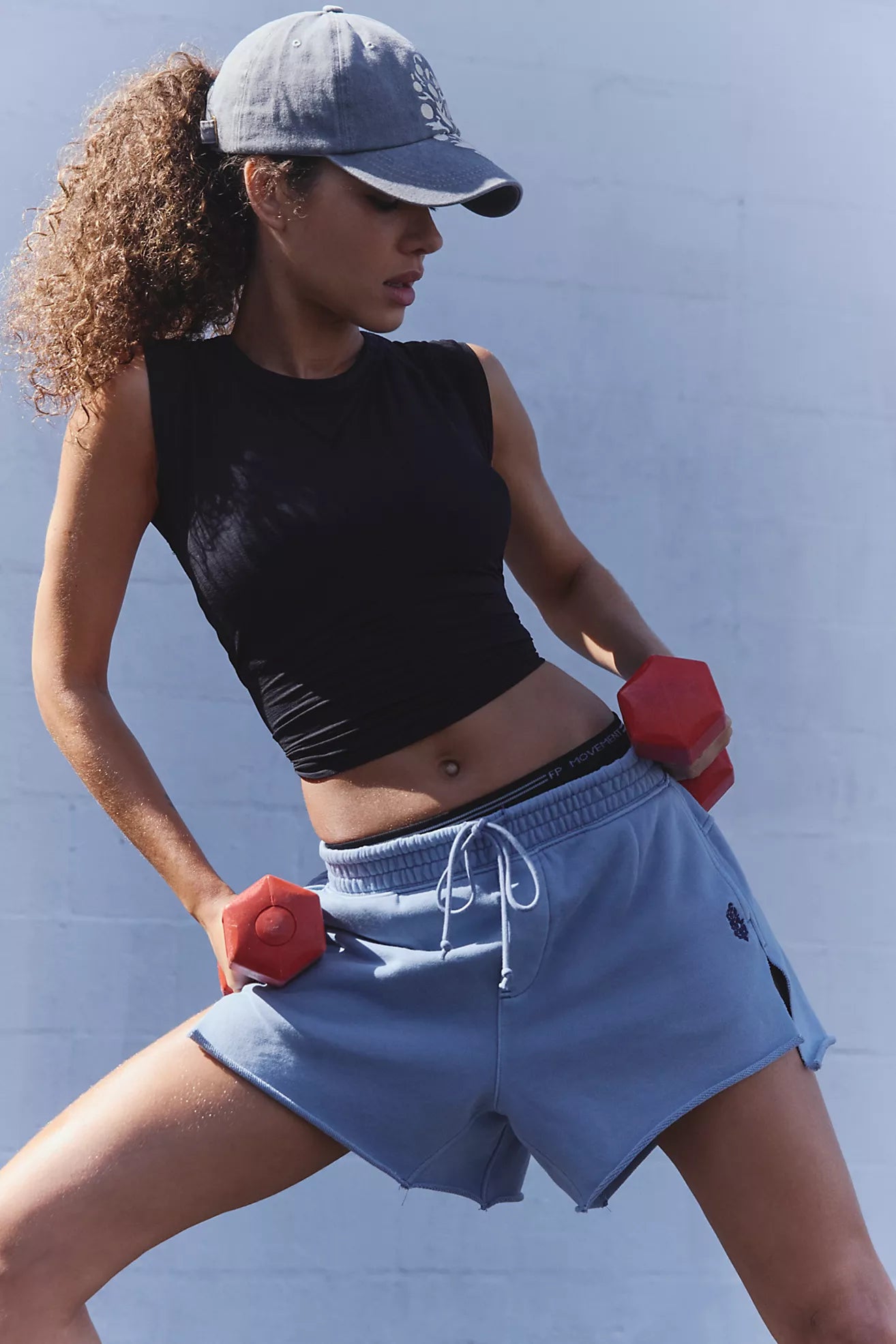 Knockout Shorts - Dark Slate FREE PEOPLE