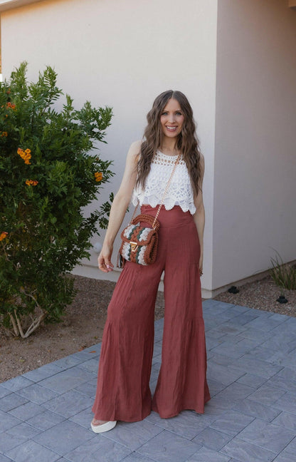Boho Breeze Tiered Palazzo Pants S-3X