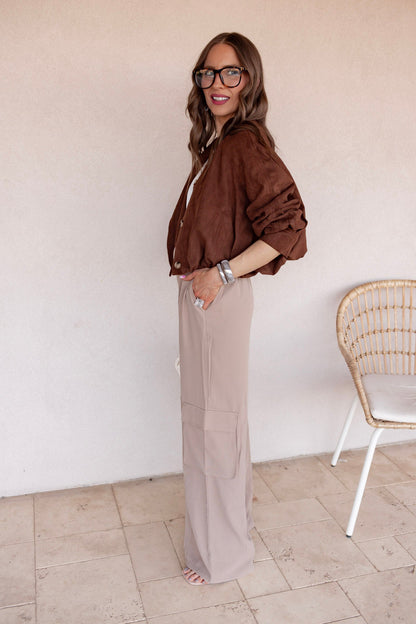 High Waist Loose Cargo Pants