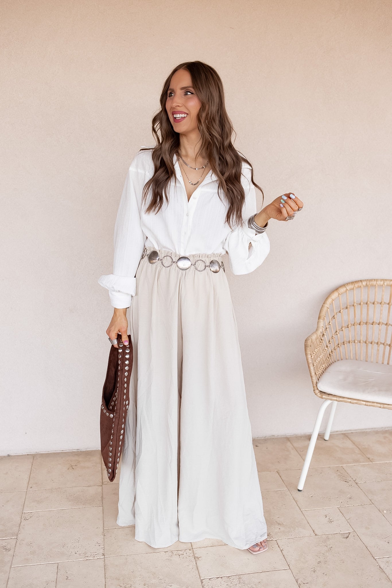 Coastline Tie Waist Palazzo Pants