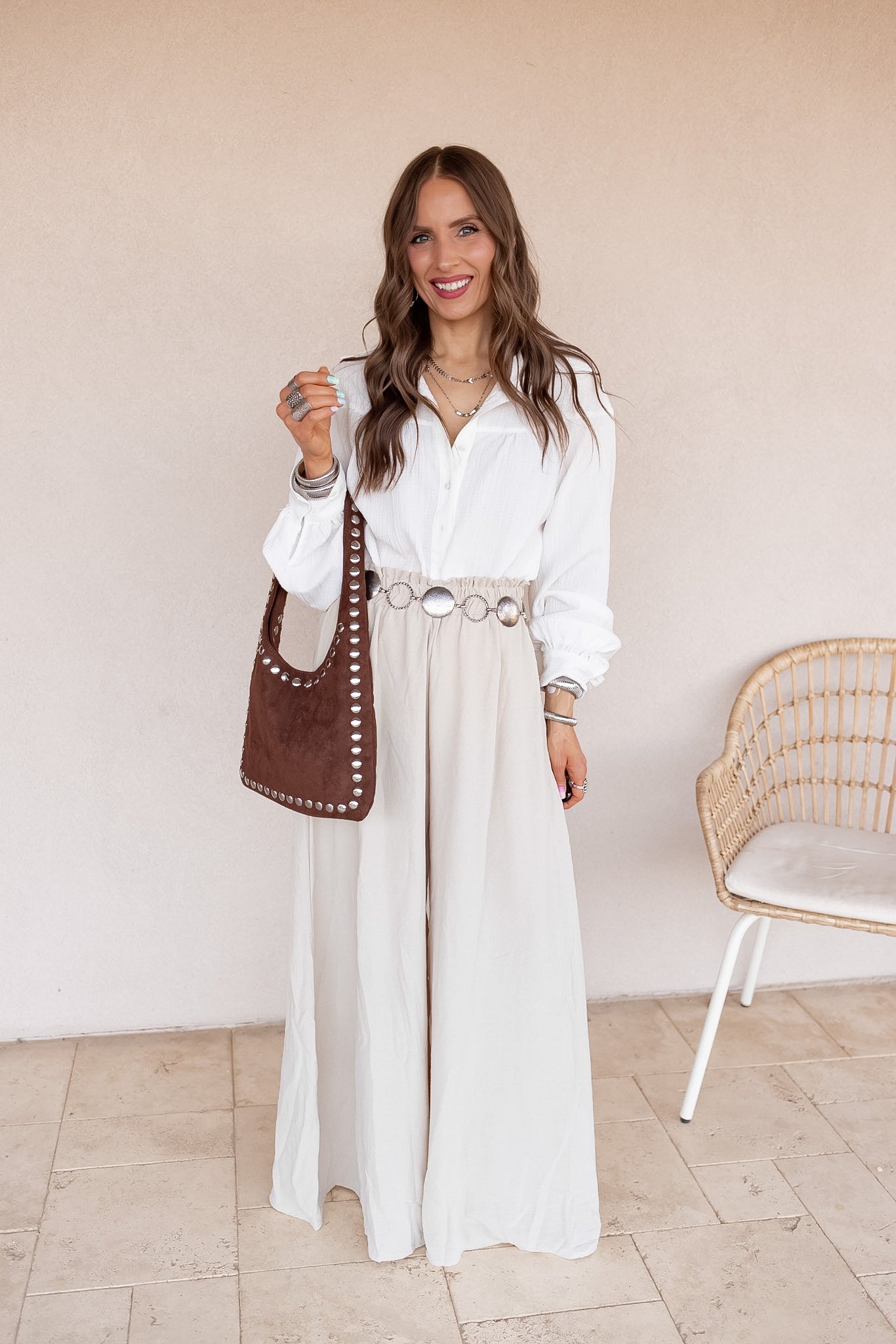 Coastline Tie Waist Palazzo Pants