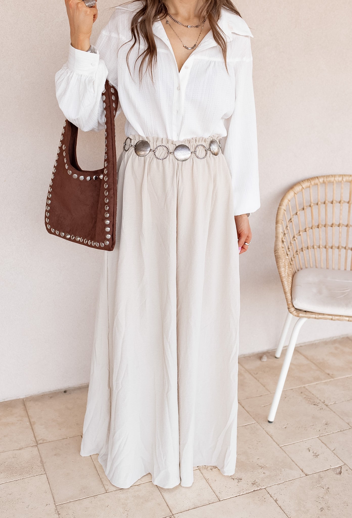 Coastline Tie Waist Palazzo Pants