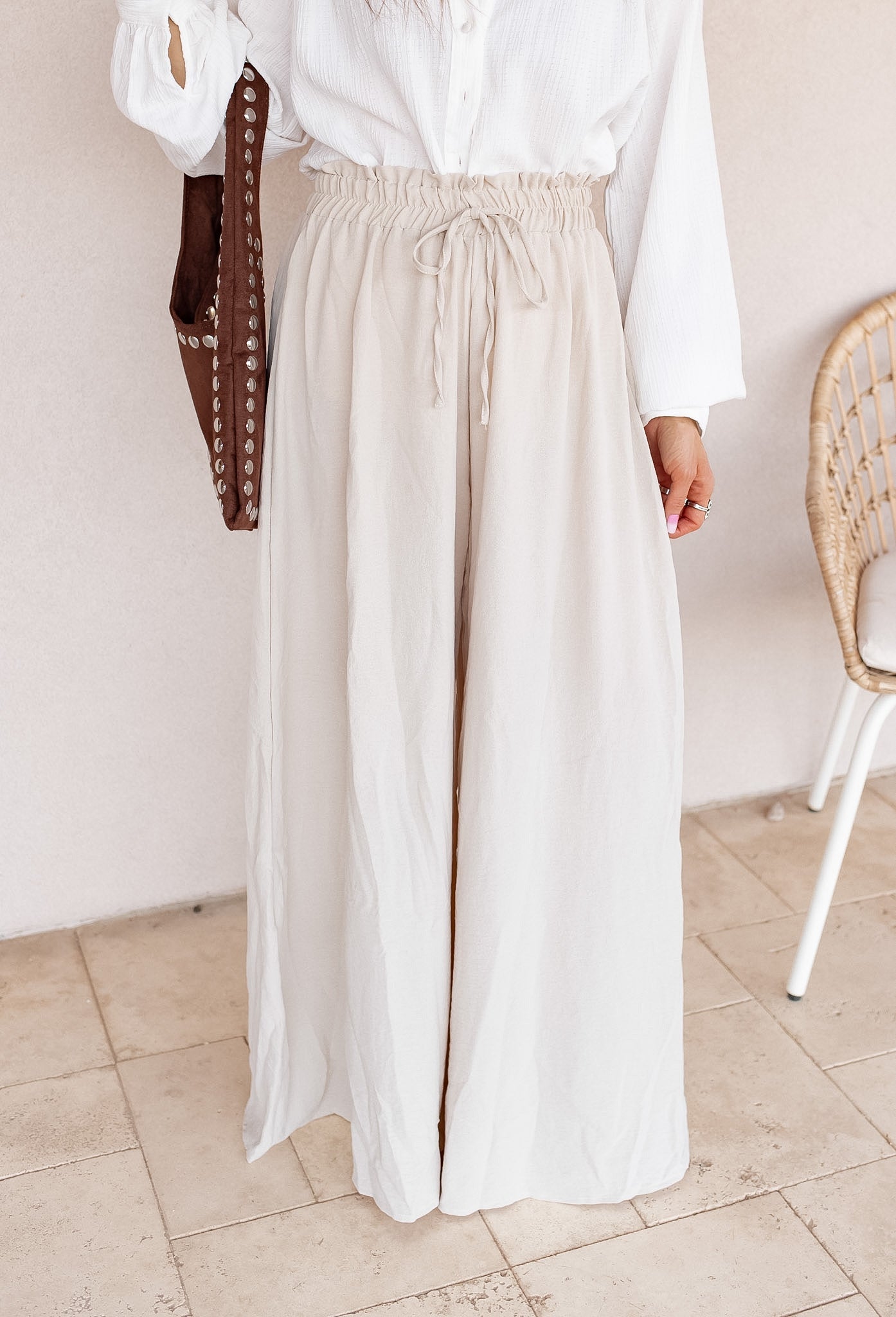 Coastline Tie Waist Palazzo Pants