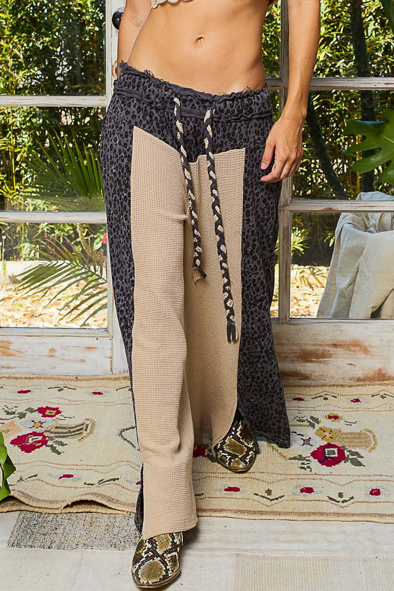 POL Animal Contrast Thermal Pants