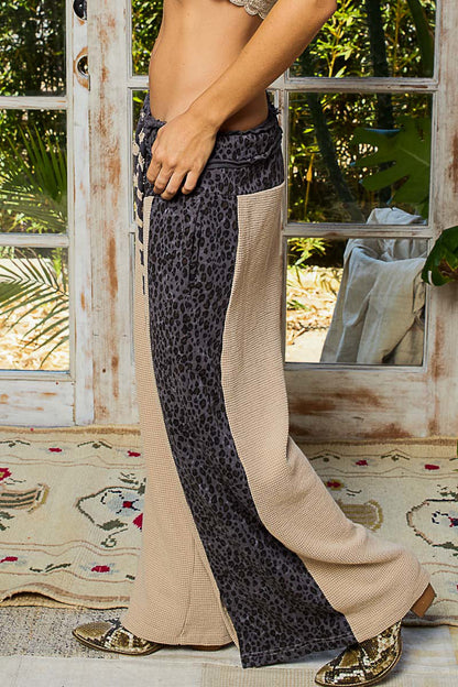 POL Animal Contrast Thermal Pants
