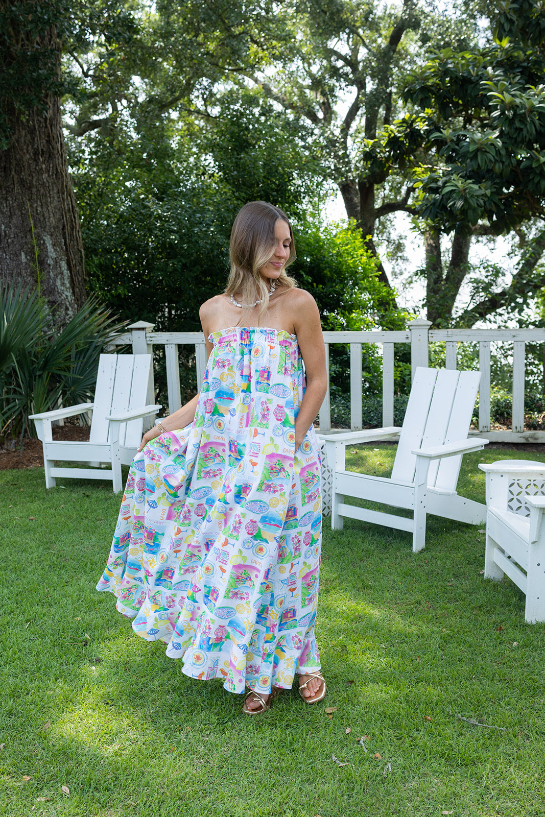 Around The World Maxi Dress - Amalfi Coast Linen