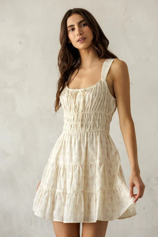 Soft Petal Mini Dress