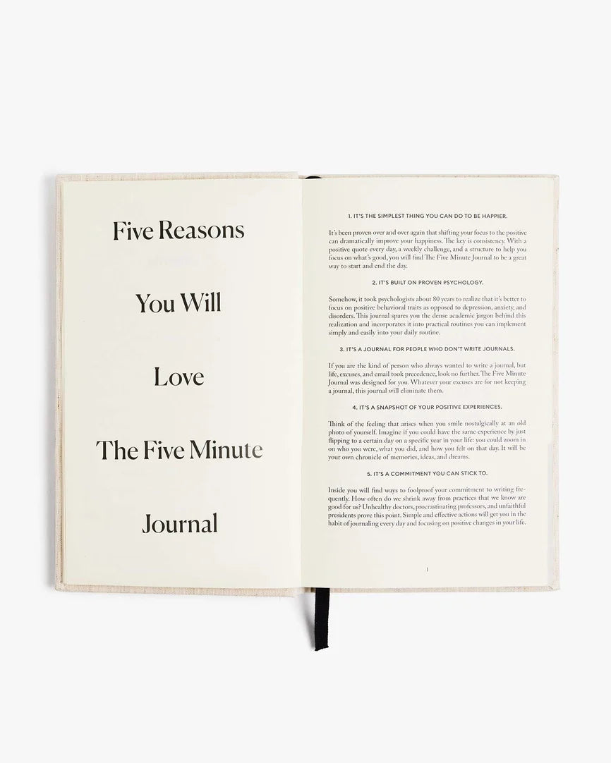 The Five Minute Journal (Beige Polka Dot)
