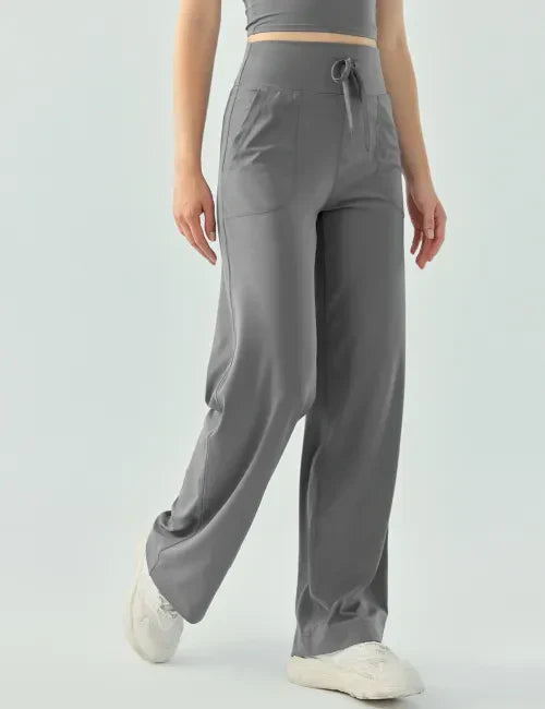 Scuba Drawstring High Waist Active Pants