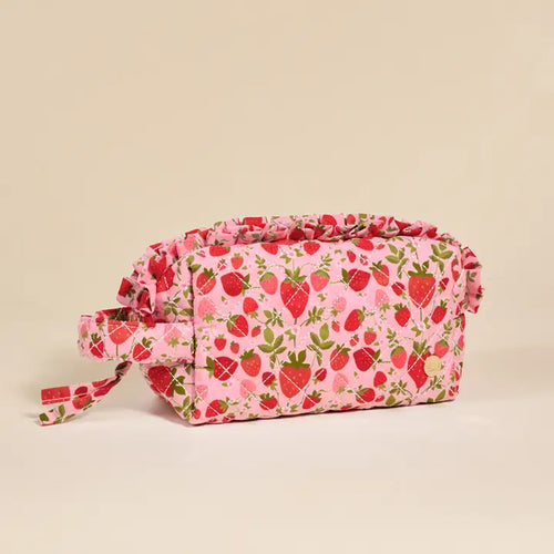 Strawberry Fields Quilted Pouch