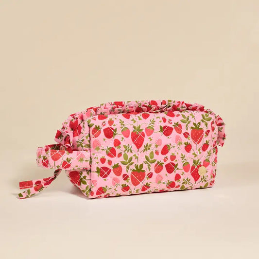 Strawberry Fields Quilted Pouch