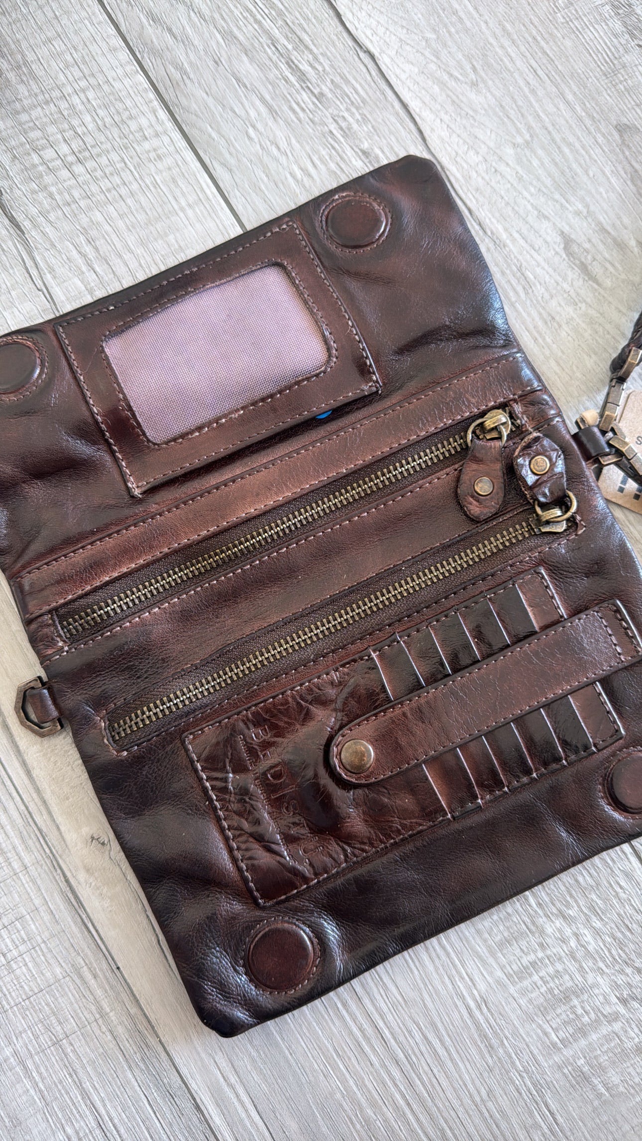 BedStu Cadence Crossbody, Teak Rustic