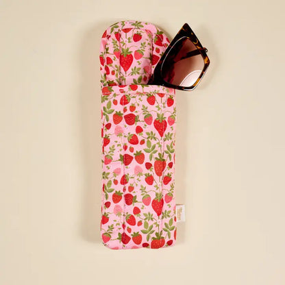 Strawberry Fields Puffy Sunglasses Case