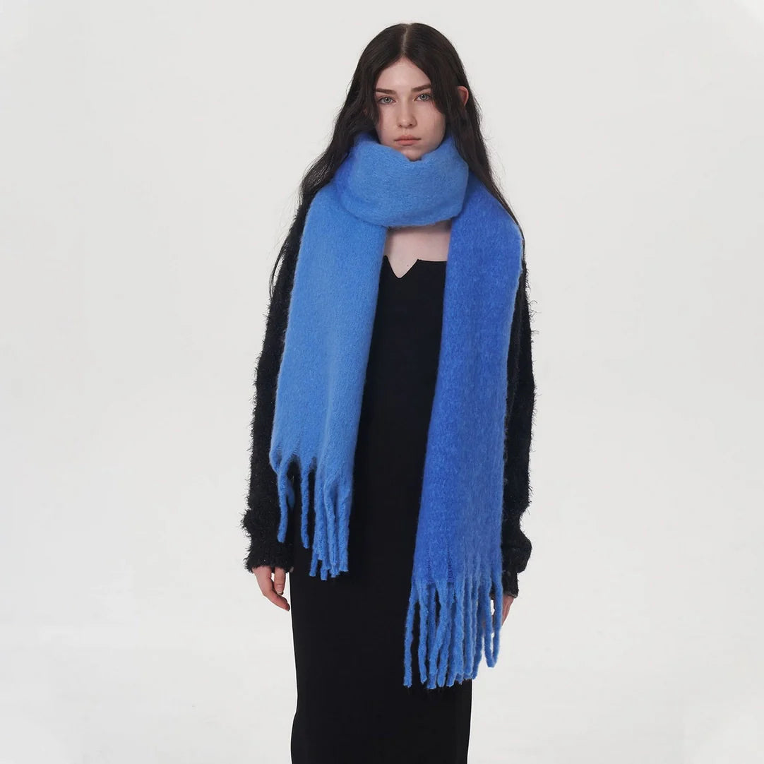 Two-Tone Knit Scarf