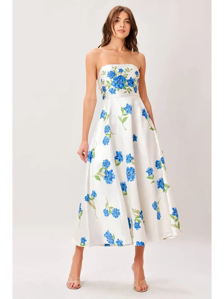 Something Blue Midi Dress