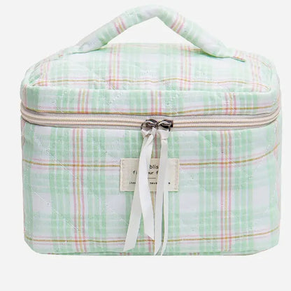 Simple Plaid Makeup Bag (Large)