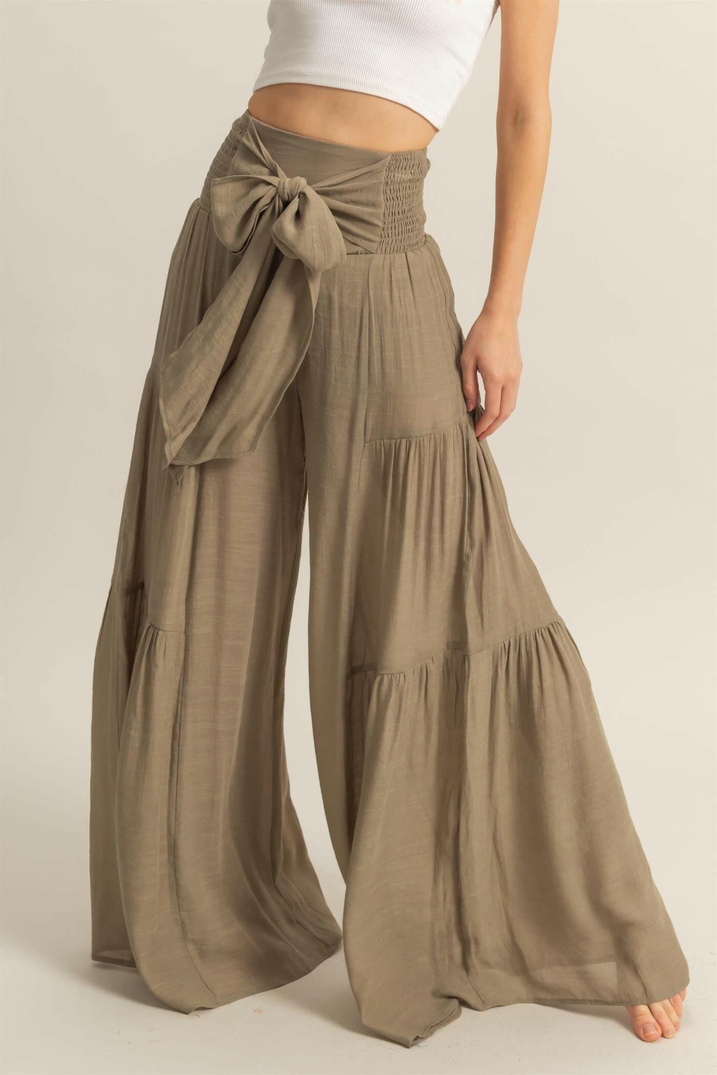 Boho Breeze Tiered Palazzo Pants S-3X