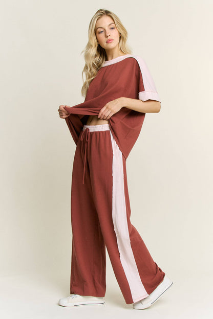 J.Her Washed Contrast Side Spring Lounge pants